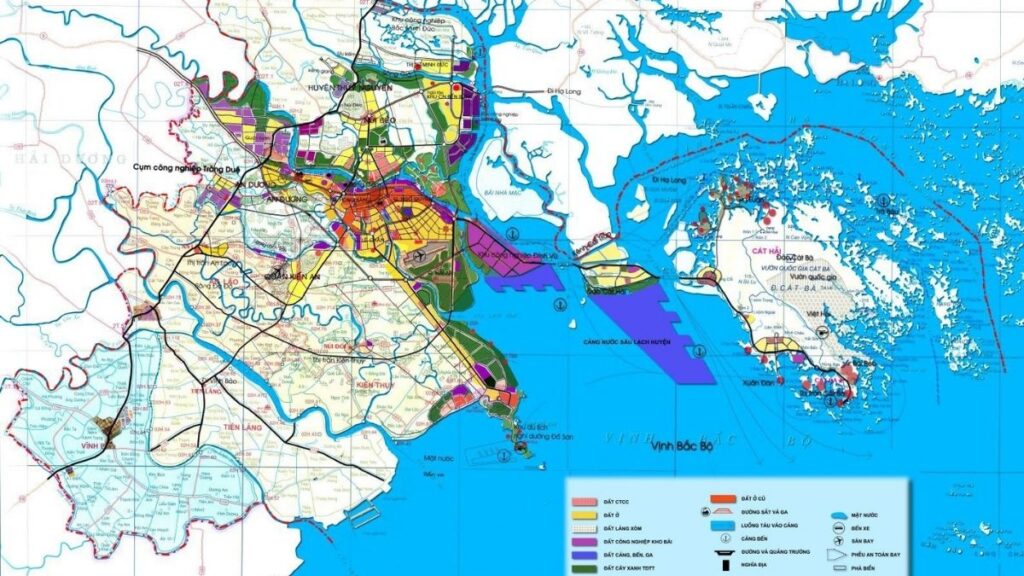 Thông tin bản đồ quy hoạch quận, huyện Hải Phòng đến năm 2025, tầm nhìn 2050